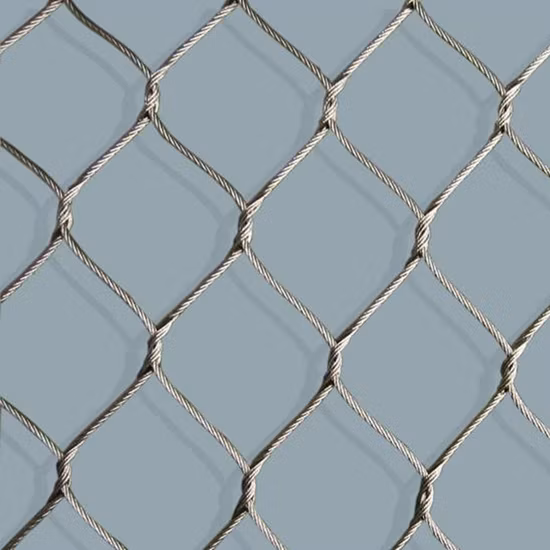 316L 手織り X 傾向柔軟なダイヤモンド動物園ケーブル メッシュ ネット、フェルール緑の壁/手すりフェンス ケーブル メッシュ